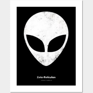 Zeta-Reticulan [white] Posters and Art